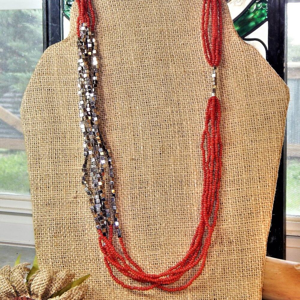 Rockin Red Beaded Necklace